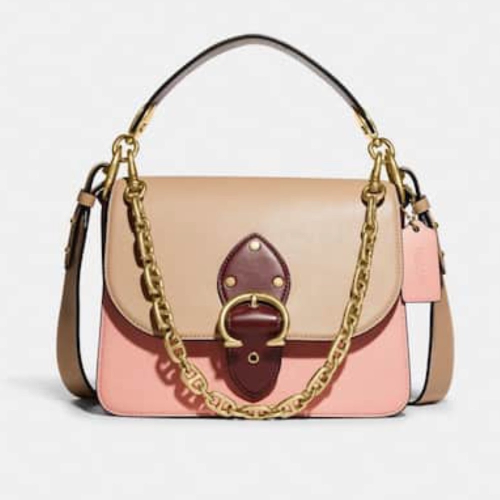 NEW COACH BEAT SHOULDER BAG IN COLORBLOCK
